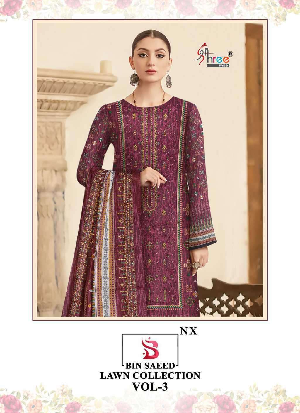 Shree Fabs Bin Saeed Lawn Collection Vol 3 NX